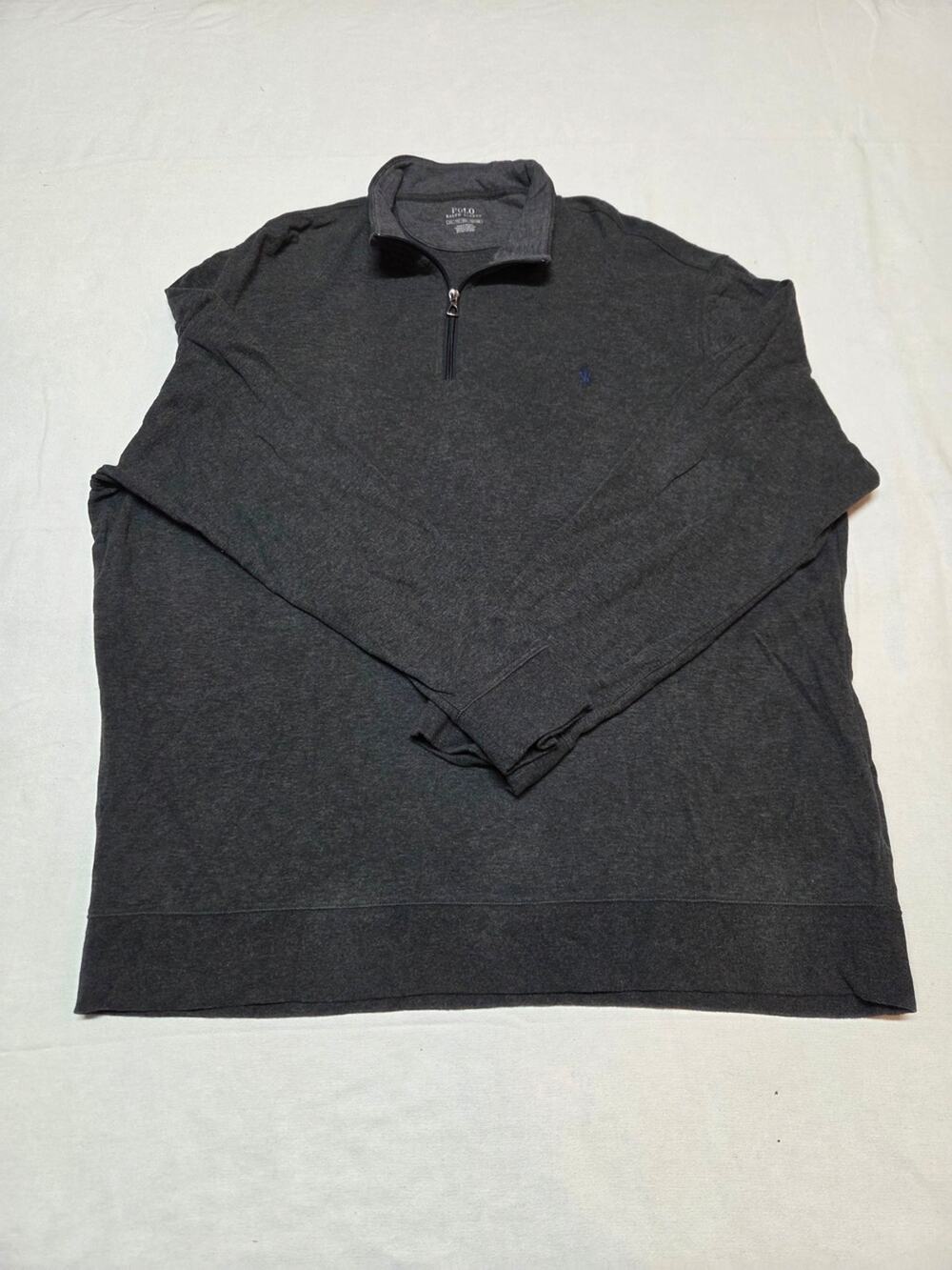 Polo by Ralph Lauren Men's Dark Charcoal Half-Zip Pullover Sweater Size XXL
